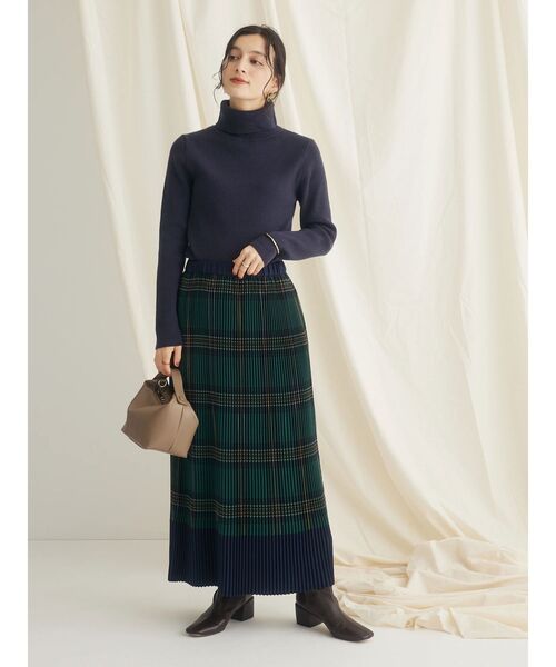 CRAFT STANDARD BOUTIQUE（クラフトスタンダードブティック）の「リブタートルネックニットプルオーバー（ニット/セーター・レディース・レッド/マスタード/アイボリー/ブルー/ネイビー/ブラック・L/M）」の12枚目の写真