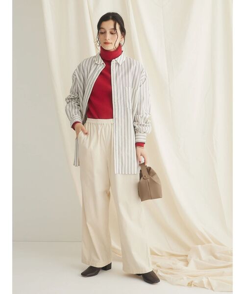 CRAFT STANDARD BOUTIQUE（クラフトスタンダードブティック）の「リブタートルネックニットプルオーバー（ニット/セーター・レディース・レッド/マスタード/アイボリー/ブルー/ネイビー/ブラック・L/M）」の20枚目の写真