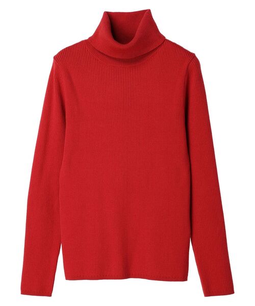 CRAFT STANDARD BOUTIQUE（クラフトスタンダードブティック）の「リブタートルネックニットプルオーバー（ニット/セーター・レディース・レッド/マスタード/アイボリー/ブルー/ネイビー/ブラック・L/M）」の22枚目の写真