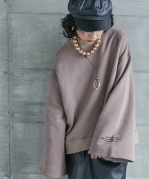 <大きいサイズ> ワイドスリーブ裏起毛プルオーバー GEVS.