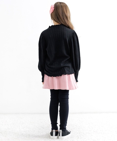 Bee des Bee(ビーデスビー)の「模様編み風ハイネックプルオーバー(その他トップス・キッズ・パープル系/アイボリー/ブラック/モカ・110cm/140cm/120cm/150cm/130cm/100cm)」の10枚目の写真