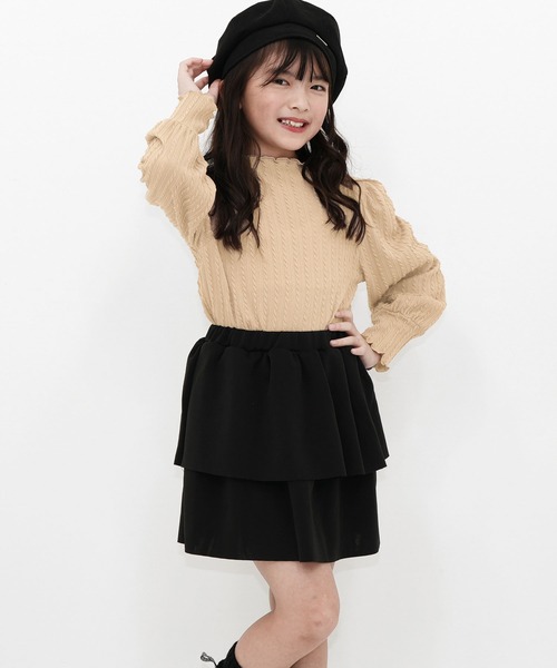 Bee des Bee(ビーデスビー)の「模様編み風ハイネックプルオーバー(その他トップス・キッズ・パープル系/アイボリー/ブラック/モカ・110cm/140cm/120cm/150cm/130cm/100cm)」の22枚目の写真