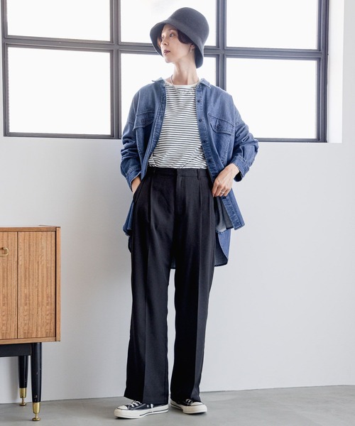 LEPSIM(レプシィム)の「アソートベーシックロンT 908523(Tシャツ/カットソー・レディース・ホワイト×ブラック/オフホワイト/グレー/チャコールグレー/グレイッシュベージュ・FREE)」の13枚目の写真