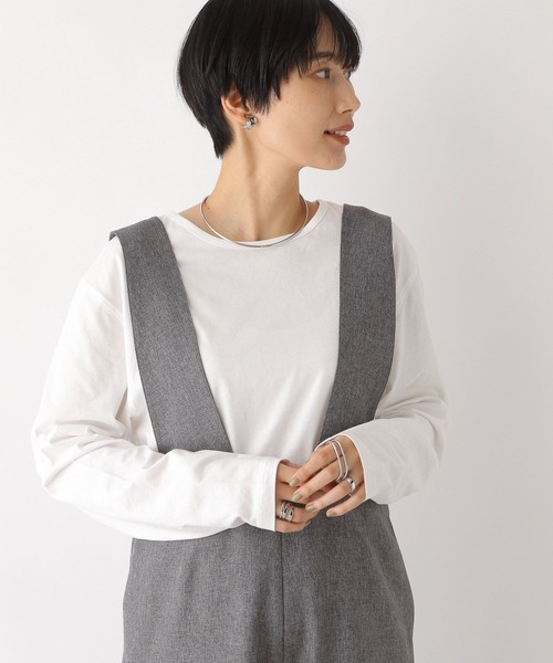 LEPSIM(レプシィム)の「アソートベーシックロンT 908523(Tシャツ/カットソー・レディース・ホワイト×ブラック/オフホワイト/グレー/チャコールグレー/グレイッシュベージュ・FREE)」の18枚目の写真