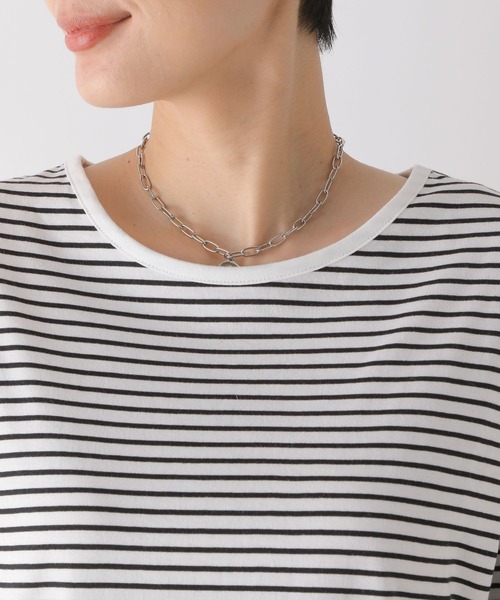 LEPSIM(レプシィム)の「アソートベーシックロンT 908523(Tシャツ/カットソー・レディース・ホワイト×ブラック/オフホワイト/グレー/チャコールグレー/グレイッシュベージュ・FREE)」の6枚目の写真