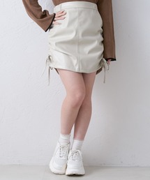 shrita（シュリータ）の「【shrita】【セットアップ可能】フェイクレザードロストミニスカート（スカート・キッズ）」