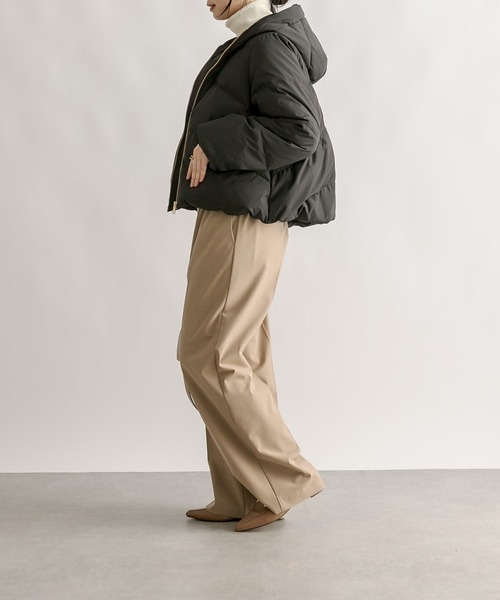 RIVE DROITE（リヴドロワ）の「フーディショートダウン（ダウンジャケット/コート・レディース・ブラック/ベージュ・FREE）」の15枚目の写真