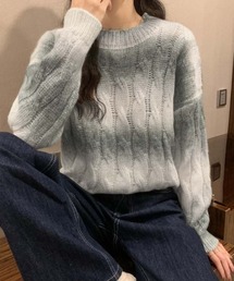 Sibra（シブラ）の「グラデーションショート丈ニット（ニット/セーター）」
