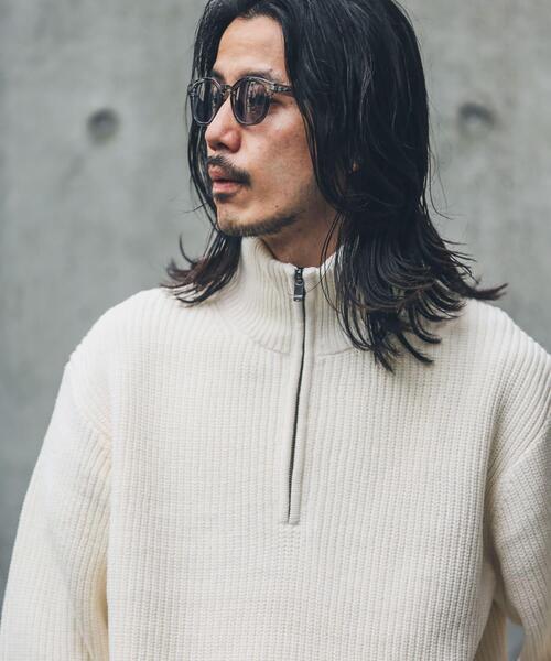 URBAN RESEARCH Sonny Label(アーバンリサーチサニーレーベル)の「『洗濯可』マシンウォッシャブルハーフZIPニットプルオーバー(ニット/セーター・メンズ・ブラウン/アイボリー/ブラック/グリーン・MEDIUM/LARGE)」の2枚目の写真