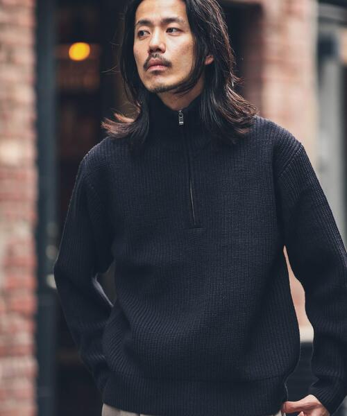 URBAN RESEARCH Sonny Label(アーバンリサーチサニーレーベル)の「『洗濯可』マシンウォッシャブルハーフZIPニットプルオーバー(ニット/セーター・メンズ・ブラウン/アイボリー/ブラック/グリーン・MEDIUM/LARGE)」の3枚目の写真