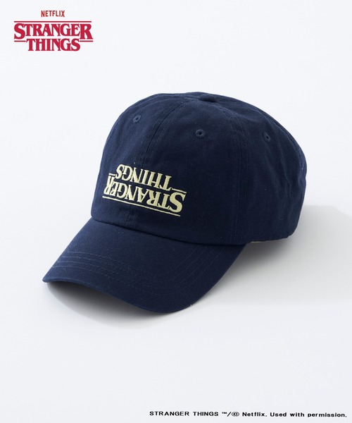 CIAOPANIC TYPY(チャオパニックティピー)の「【Stranger Things/ストレンジャー・シングス】ロゴ刺繍キャップ(キャップ・レディース・ネイビー/チャコールグレー/ホワイト/ピンク/グリーン/ベージュ・ONE SIZE)」の5枚目の写真