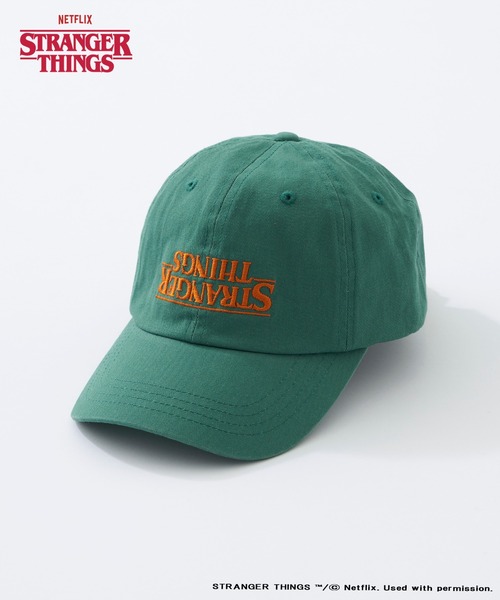 CIAOPANIC TYPY(チャオパニックティピー)の「【Stranger Things/ストレンジャー・シングス】ロゴ刺繍キャップ(キャップ・レディース・ネイビー/チャコールグレー/ホワイト/ピンク/グリーン/ベージュ・ONE SIZE)」の4枚目の写真