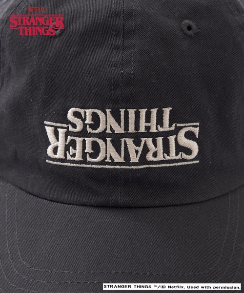 CIAOPANIC TYPY(チャオパニックティピー)の「【Stranger Things/ストレンジャー・シングス】ロゴ刺繍キャップ(キャップ・レディース・ネイビー/チャコールグレー/ホワイト/ピンク/グリーン/ベージュ・ONE SIZE)」の9枚目の写真