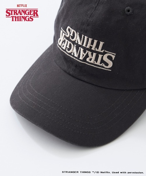 CIAOPANIC TYPY(チャオパニックティピー)の「【Stranger Things/ストレンジャー・シングス】ロゴ刺繍キャップ(キャップ・レディース・ネイビー/チャコールグレー/ホワイト/ピンク/グリーン/ベージュ・ONE SIZE)」の10枚目の写真