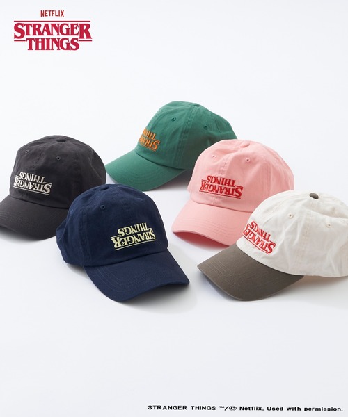 CIAOPANIC TYPY(チャオパニックティピー)の「【Stranger Things/ストレンジャー・シングス】ロゴ刺繍キャップ(キャップ・レディース・ネイビー/チャコールグレー/ホワイト/ピンク/グリーン/ベージュ・ONE SIZE)」の14枚目の写真