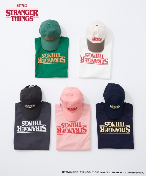 CIAOPANIC TYPY(チャオパニックティピー)の「【Stranger Things/ストレンジャー・シングス】ロゴ刺繍キャップ(キャップ・レディース・ネイビー/チャコールグレー/ホワイト/ピンク/グリーン/ベージュ・ONE SIZE)」の16枚目の写真
