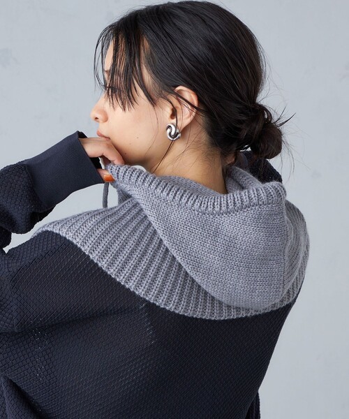 SHIPS（シップス）の「ニット バラクラバ（ニットキャップ/ビーニー・レディース・ベージュ/グレー・ONE SIZE）」の11枚目の写真