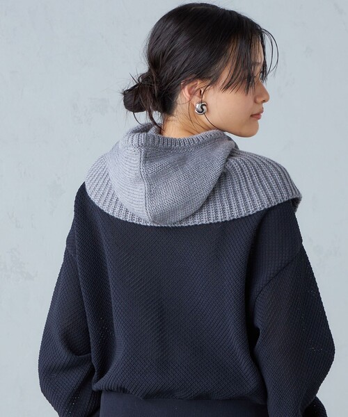 SHIPS（シップス）の「ニット バラクラバ（ニットキャップ/ビーニー・レディース・ベージュ/グレー・ONE SIZE）」の12枚目の写真