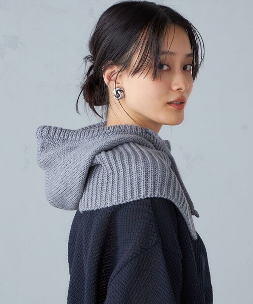 SHIPS（シップス）の「ニット バラクラバ（ニットキャップ/ビーニー・レディース・ベージュ/グレー・ONE SIZE）」の14枚目の写真