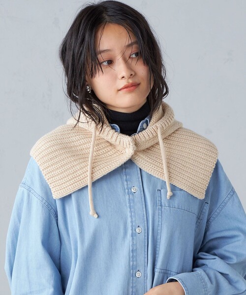 SHIPS（シップス）の「ニット バラクラバ（ニットキャップ/ビーニー・レディース・ベージュ/グレー・ONE SIZE）」の16枚目の写真