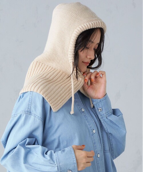SHIPS（シップス）の「ニット バラクラバ（ニットキャップ/ビーニー・レディース・ベージュ/グレー・ONE SIZE）」の19枚目の写真