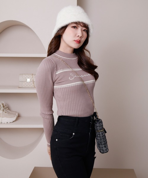 LIPSERVICE（リップサービス）の「sensual リブニット（ニット/セーター・レディース・ホワイト/モカ/グレー/ブラック・FREE）」の11枚目の写真