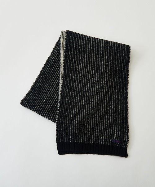 CUBE SUGAR(キューブシュガー)の「リバーシブルニットマフラー(マフラー・レディース・パープル/ネイビー/ホワイト/ブラック・M)」の15枚目の写真