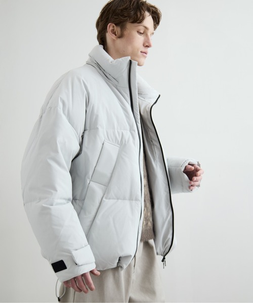 Ｈ.　  シルバー ダウンジャケット レディース REGEN クロップ ダウン パファージャケット シルバードーン