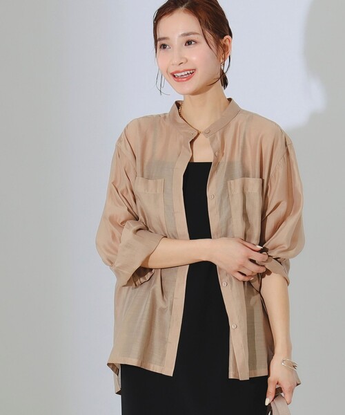 B:MING by BEAMS(ビーミングバイビームス)の「B:MING by BEAMS / シアー ブラウス(シャツ/ブラウス・レディース・オフホワイト/ネイビー/ブラウン系その他・MEDIUM/SMALL)」の8枚目の写真