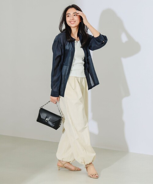 B:MING by BEAMS(ビーミングバイビームス)の「B:MING by BEAMS / シアー ブラウス(シャツ/ブラウス・レディース・オフホワイト/ネイビー/ブラウン系その他・MEDIUM/SMALL)」の10枚目の写真
