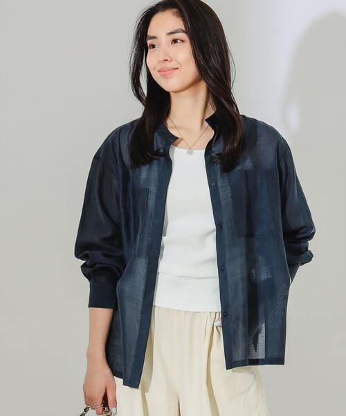 B:MING by BEAMS(ビーミングバイビームス)の「B:MING by BEAMS / シアー ブラウス(シャツ/ブラウス・レディース・オフホワイト/ネイビー/ブラウン系その他・MEDIUM/SMALL)」の13枚目の写真