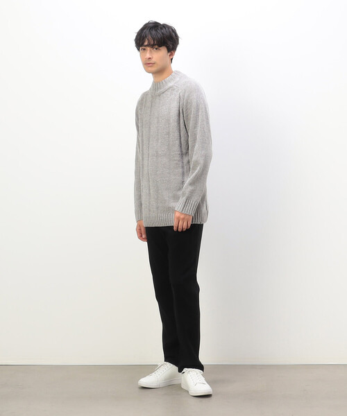 COMME CA ISM（コムサイズム）の「ウォッシャブル モールニット（ニット/セーター・メンズ・グレー/オフホワイト/ブルー/ミント/ブラック・L/M）」の9枚目の写真