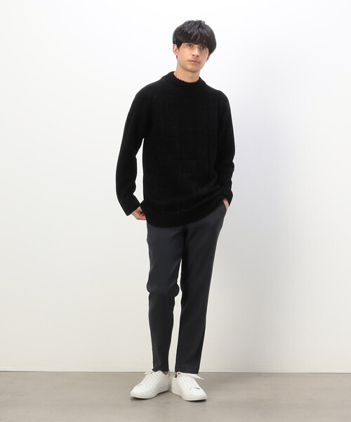 COMME CA ISM（コムサイズム）の「ウォッシャブル モールニット（ニット/セーター・メンズ・グレー/オフホワイト/ブルー/ミント/ブラック・L/M）」の14枚目の写真