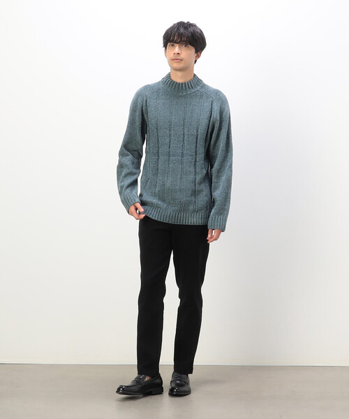 COMME CA ISM（コムサイズム）の「ウォッシャブル モールニット（ニット/セーター・メンズ・グレー/オフホワイト/ブルー/ミント/ブラック・L/M）」の18枚目の写真