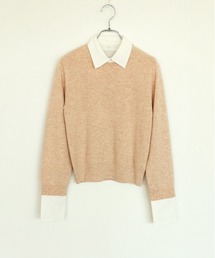 2way collar knit top