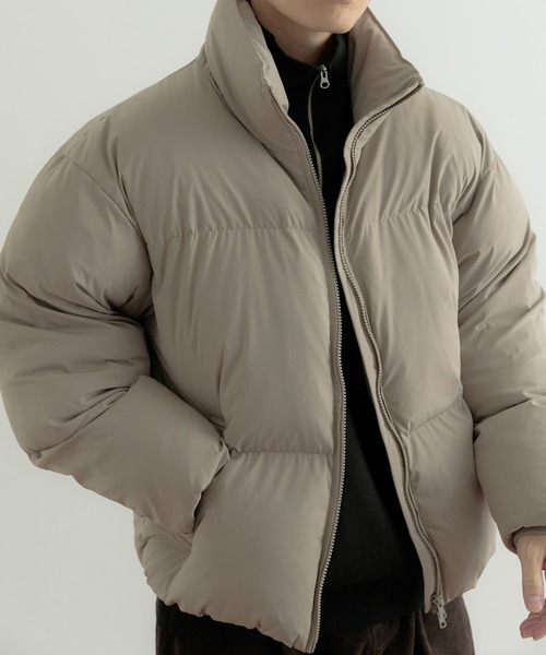 ITEMS URBANRESEARCH（アイテムズ アーバンリサーチ）の「『撥水』高機能 スタンドカラー中綿ブルゾン（ダウンジャケット/コート・メンズ・ブラック/グレー/カーキ・LARGE/MEDIUM）」の12枚目の写真