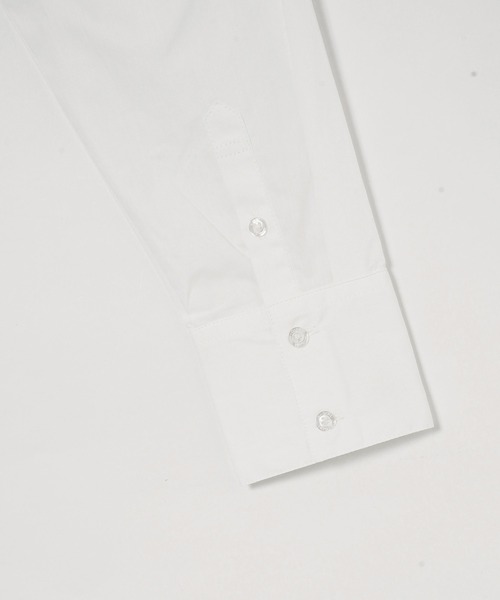 X-girl（エックスガール）の「CROPPED L/S SHIRT（シャツ/ブラウス・レディース・ライトブルー/ネイビー/ホワイト・M/S）」の9枚目の写真