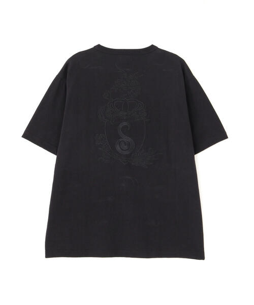 【セール】Schott/ショット/HENLEY TｰSHIRT 'CREST DRAGON EMB'/刺繍ヘンリーTシャツ 'クレスト ドラゴン'（Tシャツ/カットソー）｜schott（ショット）