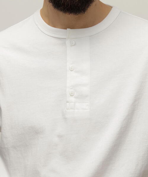 【セール】Schott/ショット/HENLEY TｰSHIRT 'CREST DRAGON EMB'/刺繍ヘンリーTシャツ 'クレスト ドラゴン'（Tシャツ/カットソー）｜schott（ショット）