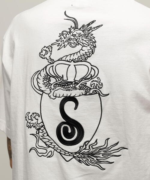 【セール】Schott/ショット/HENLEY TｰSHIRT 'CREST DRAGON EMB'/刺繍ヘンリーTシャツ 'クレスト ドラゴン'（Tシャツ/カットソー）｜schott（ショット）