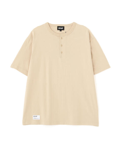 【セール】Schott/ショット/HENLEY TｰSHIRT 'CREST DRAGON EMB'/刺繍ヘンリーTシャツ 'クレスト ドラゴン'（Tシャツ/カットソー）｜schott（ショット）