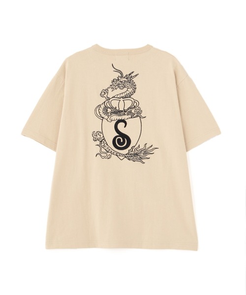 【セール】Schott/ショット/HENLEY TｰSHIRT 'CREST DRAGON EMB'/刺繍ヘンリーTシャツ 'クレスト ドラゴン'（Tシャツ/カットソー）｜schott（ショット）