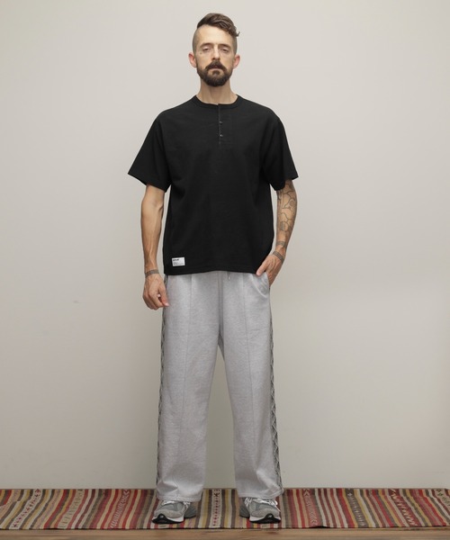 【セール】Schott/ショット/HENLEY TｰSHIRT 'CREST DRAGON EMB'/刺繍ヘンリーTシャツ 'クレスト ドラゴン'（Tシャツ/カットソー）｜schott（ショット）