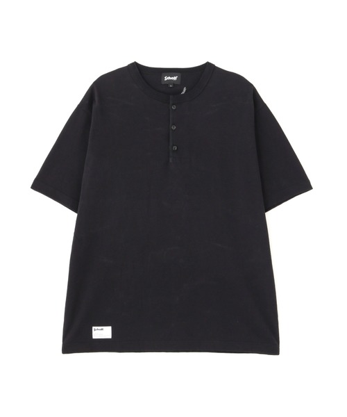 【セール】Schott/ショット/HENLEY TｰSHIRT 'CREST DRAGON EMB'/刺繍ヘンリーTシャツ 'クレスト ドラゴン'（Tシャツ/カットソー）｜schott（ショット）