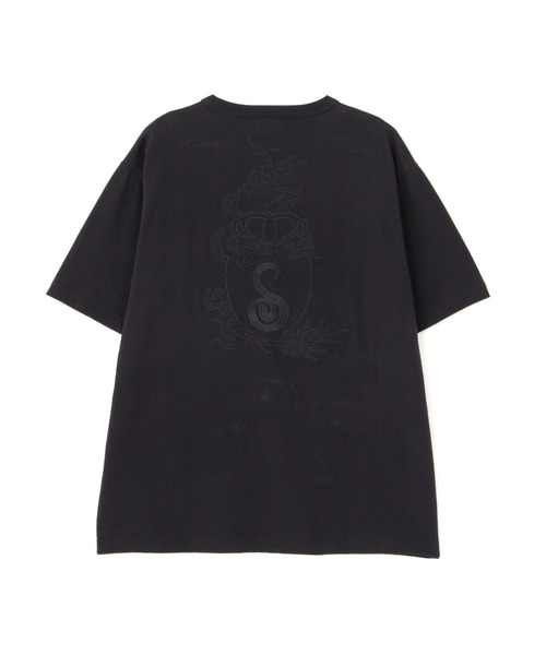 【セール】Schott/ショット/HENLEY TｰSHIRT 'CREST DRAGON EMB'/刺繍ヘンリーTシャツ 'クレスト ドラゴン'（Tシャツ/カットソー）｜schott（ショット）