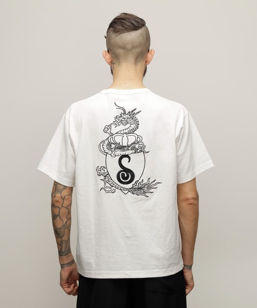 【セール】Schott/ショット/HENLEY TｰSHIRT 'CREST DRAGON EMB'/刺繍ヘンリーTシャツ 'クレスト ドラゴン'（Tシャツ/カットソー）｜schott（ショット）