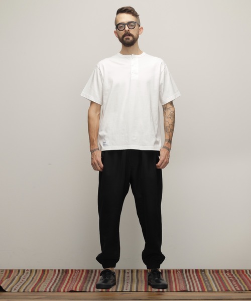 【セール】Schott/ショット/HENLEY TｰSHIRT 'CREST DRAGON EMB'/刺繍ヘンリーTシャツ 'クレスト ドラゴン'（Tシャツ/カットソー）｜schott（ショット）