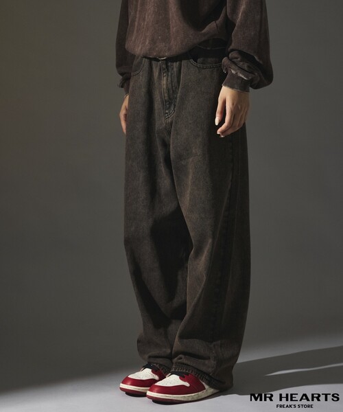 限定展開 MR HEARTS/ミスターハーツ VINTAGE WASH WIDE STRAIGHT DENIM（デニムパンツ）｜FREAK'S STORE（フリークスストア）