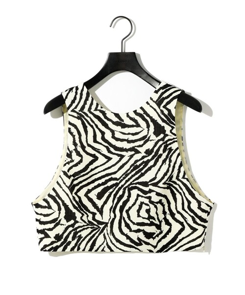 MIDIUMISOLID / ミディウミソリッド MIDIUMISOLID for Ladies ゼブラプリント ビスチェ セール】MIDIUMISOLID for Ladies ゼブラプリント ビスチェ
