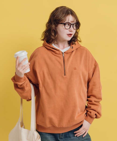 MUHET（ミュエータ）の「ピグメントハーフジップパーカー（パーカー